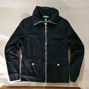 Lauren Ralph Lauren Women's Black Zip Jacket Athletic Pockets Sm PETITE